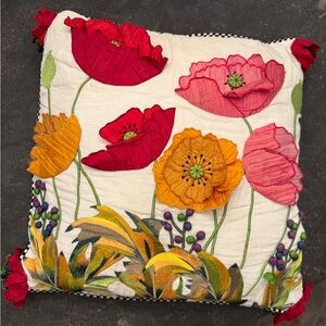 20 x 20 MacKenzie-Childs Poppy decorative Pillow